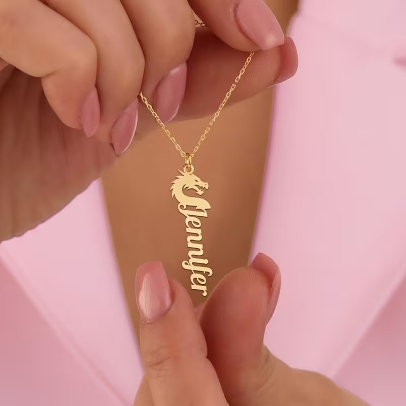 Özel Ejderha Adı Kolye Kadın E - Men Accessories Neck Chain incelemesi ve fiyatı